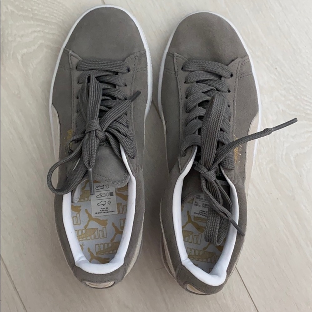 Grey Puma Suede Sneakers